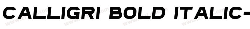 Calligri Bold Italic字体转换